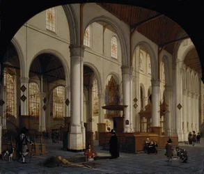 A belső tér a St Janskerk at Gouda